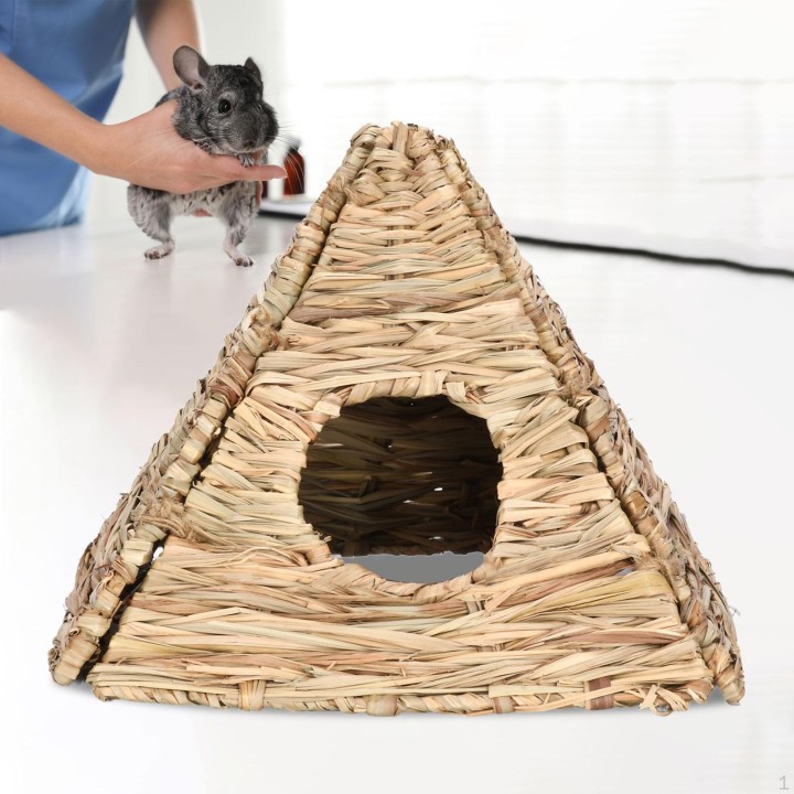 Hasengrashaus, gewebter Kaninchenkäfig, faltbares Versteckbett, Kaninchen-Kauspielzeug für kleine Meerschweinchen