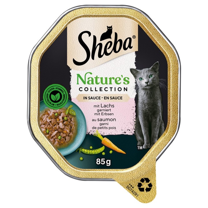 Sparpaket Sheba Nature´s Collection in Sauce 44 x 85 g - mit Lachs