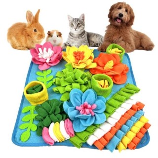 Schnüffelmatte für Hunde, interaktives Hunde-Puzzle-Spielzeug, langsamer Futterspender für Hunde, Leckmatte, Futterunterlage