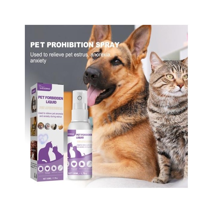 50ml Haustier Beruhigungsspray Verhindert Heulen Reduziert Angstzustände Beruhigt die Stimmung Leichtes Haustier Hund