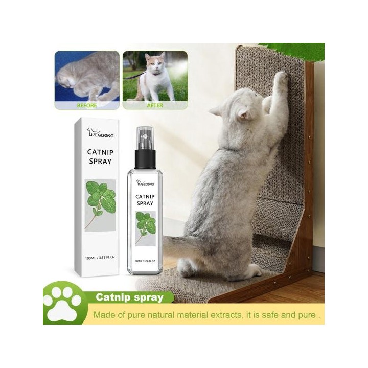 100 ml Katzenminze-Spray, lindert Angstzustände, Entspannung, Katzen-Trainingsspray, natürliches, sicheres Gesundheitsspray,