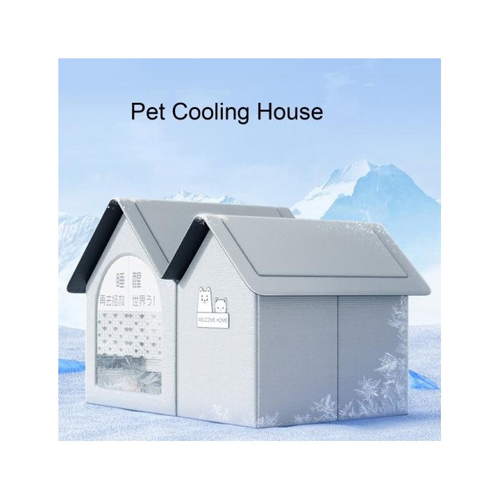 Kühlhaus für Haustiere, Katzenklimaanlage, faltbare Hundehütte, Haustier-Eishaus, Sommer-Hundekühlhütte mit 10 Kühlakkus