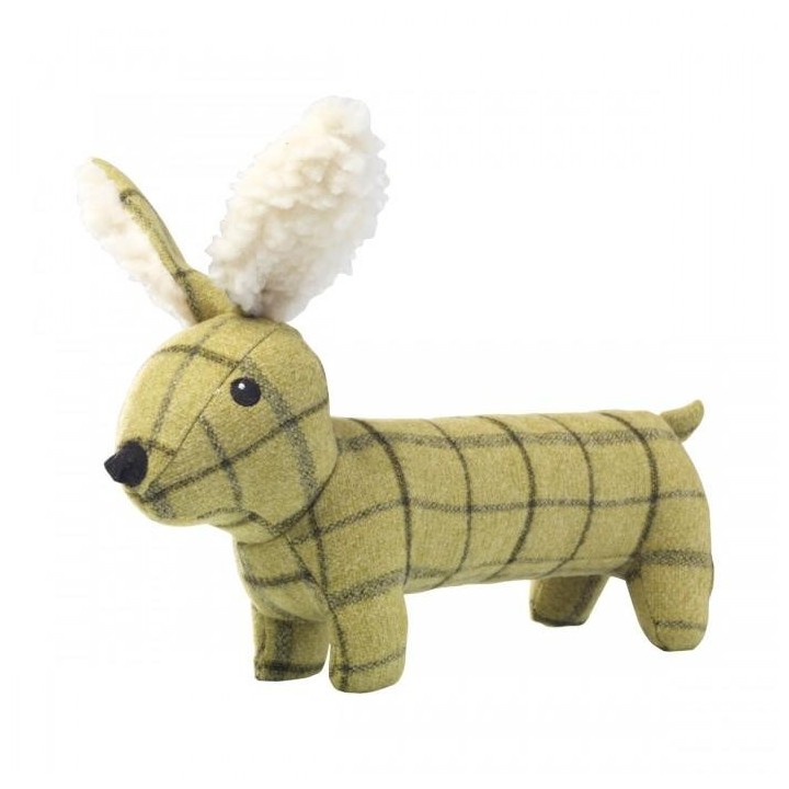 House Of Paws Plüsch Tweed Hase Langkörper Hundespielzeug One Size grün