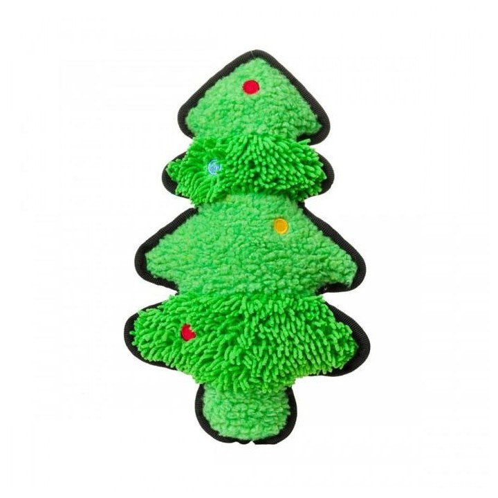 House Of Paws Weihnachtsbaum-Quietschspielzeug für Hunde One Size grün