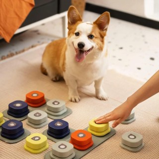 Hund-Knopf-Aufnahme, sprechende Haustier-Kommunikation, Gesangstraining, interaktives Spielzeug, Klingelton mit Pad und Aufkl