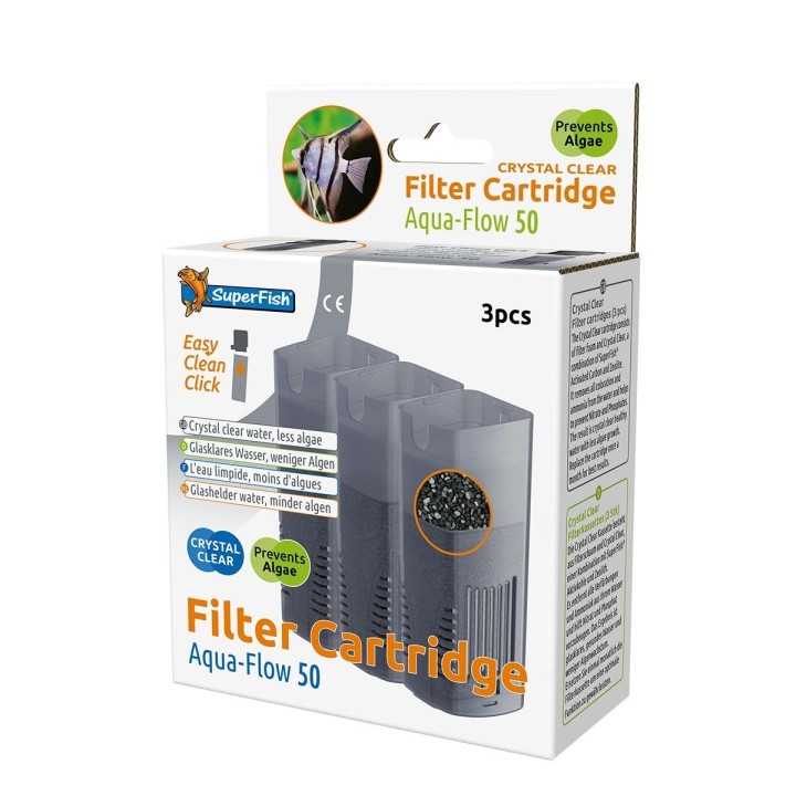 SuperFish Aqua-Flow Crystal Clear Kassette 50 3 Stück