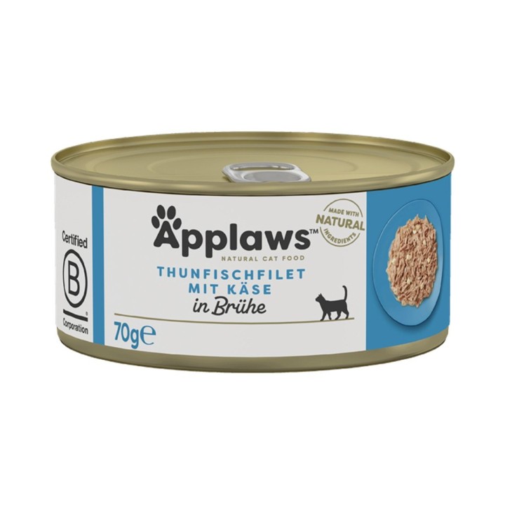 Applaws Cat Thunfischfilets & Käse 24x70g