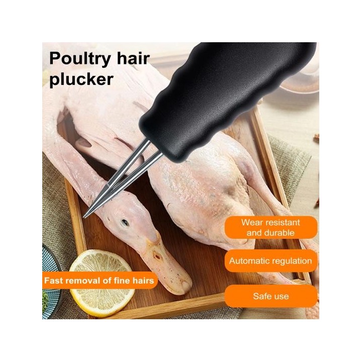 Elektrischer Geflügelrupf, Handgehaltener Hühnerfederrupf, Kompakter wiederaufladbarer Geflügelrupf mit automatischer Kurzhaa