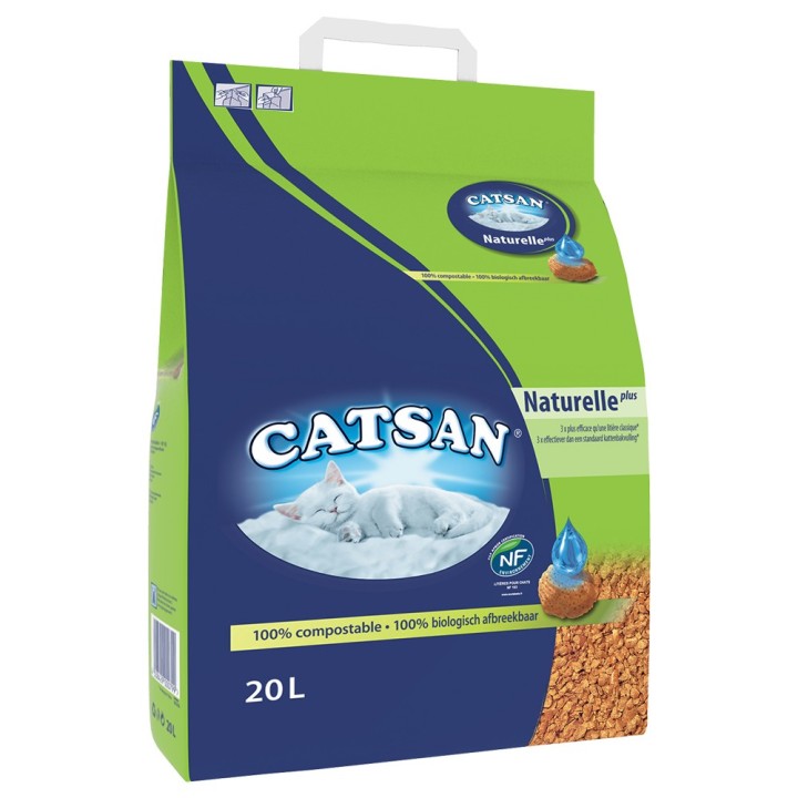 Catsan Naturelle Plus Katzenstreu - 20 l