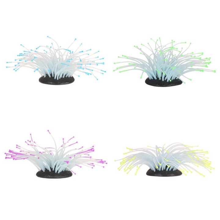 Künstliche Seeanemone aus Silikon mit leuchtendem Effekt für die Dekoration von Aquarien und Aquarien