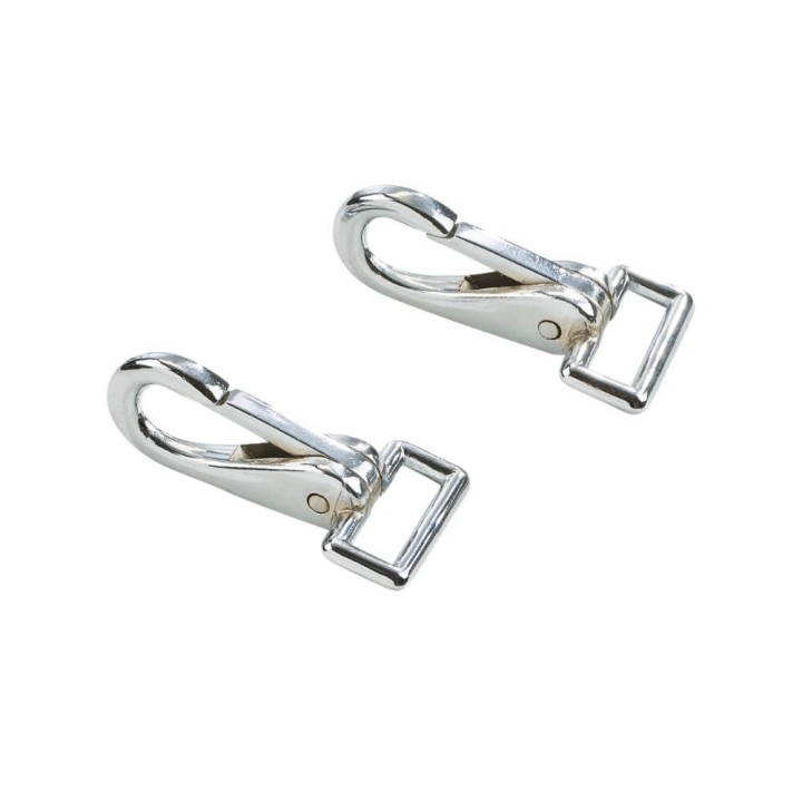 Busse Karabinerhaken Decken, 2er-Set - silber