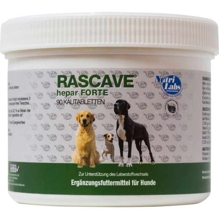 NutriLabs RASCAVE HEPAR FORTE Kautabletten für Hunde - 90 Kautabletten