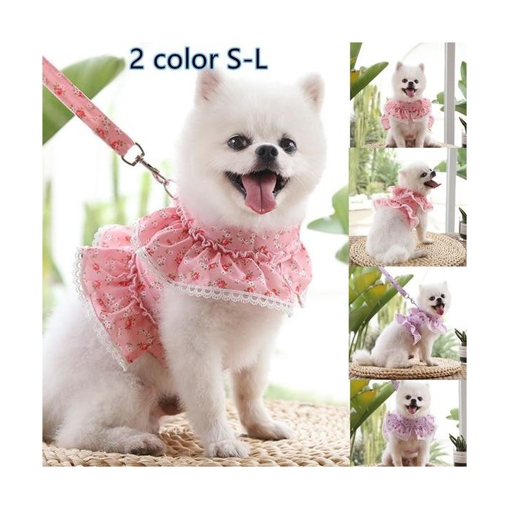 Leine für kleine Hunde, Hundeweste, Geschirr und Leine, Set, atmungsaktives Nylon, kleines Hundegeschirr und Leinen für Chihu