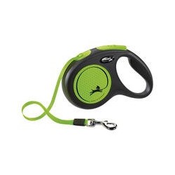 Flexi® New Neon 5 m / 25 kg - mit Gurt [Neon-Grün]