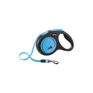 Flexi® New Neon 5 m / 25 kg - mit Gurt [Neon-Blau]