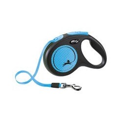 Flexi® New Neon 5 m / 25 kg - mit Gurt [Neon-Blau]