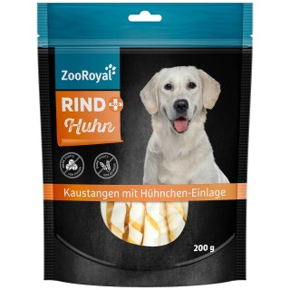 ZooRoyal Rind+ Kaustange mit Hühnchen-Einlage 200g