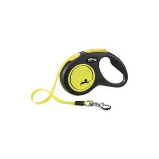 Flexi® New Neon 5 m / 15 kg - mit Gurt [5m / 15kg]