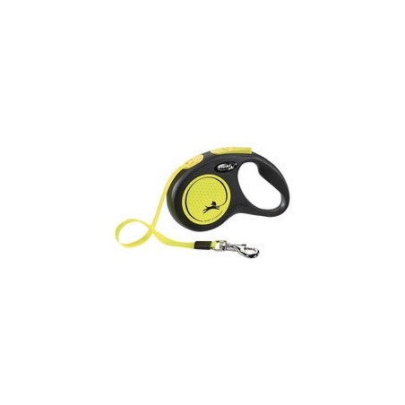 Flexi® New Neon 5 m / 15 kg - mit Gurt [5m / 15kg]