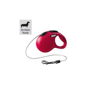 Flexi - Flexi® NEW Classic, 3 m / 8 kg - mit Seil [Rot]