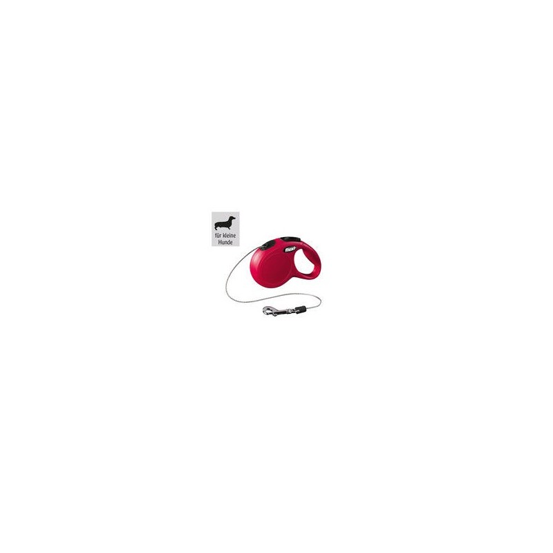 Flexi - Flexi® NEW Classic, 3 m / 8 kg - mit Seil [Rot]