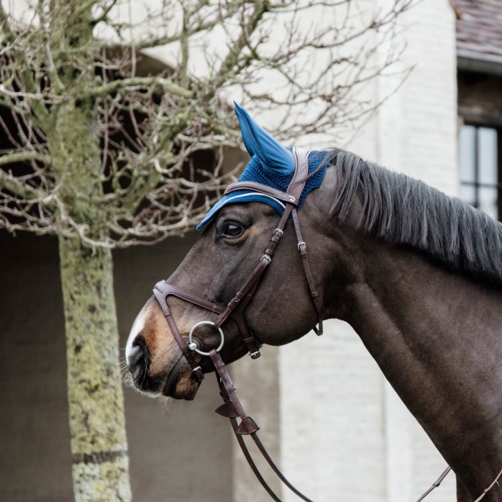 Kentucky Horsewear Fliegenmütze Wellington Basic Velvet - marineblau