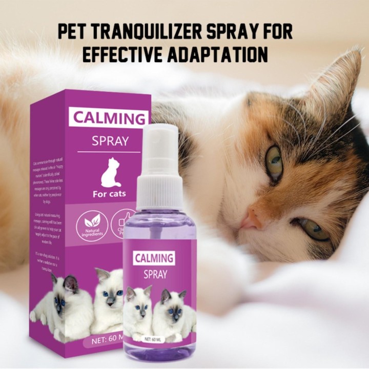 60ML Pheromon Katze Emotionale Beruhigung Spray Katze Pheromon Feliway Anti-Stress Spray One Size violett