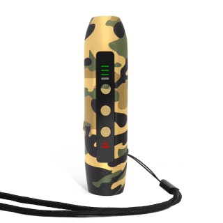 Ultraschall-Hundeabwehrgerät mit intelligenter, hochheller Taschenlampe, 3 Modi, Hundetrainingsgerät mit LED-Anzeige camoufla