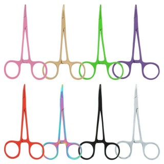 12,5 cm Tiere Gebogene Trauma Schere Pet Arterienklemme Hund Pflege Chirurgische Schere Haustier Katze Klemmen rot