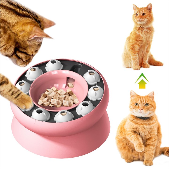 Katzenspielzeug Slow Feeder Katzennapf Interaktiv für Indoor-Katzen Puzzle Feeder Haustierspielzeug Haustiere Fütterungszubeh