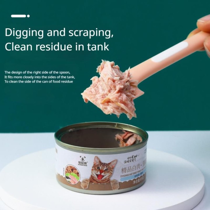 Katze Canning Löffel Hund Nassfutter Haustier Fütterung Rühren langstieligen Katze Löffel kann öffnen