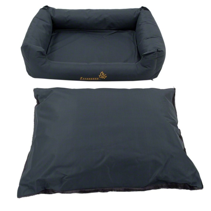 Set: Hundebett Sleepy Time mit Kissen + Vetbed® Isobed SL Hundedecke Paw - Set Größe L