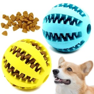Hundespielzeug aus Naturkautschuk, Kauspielzeug für Hunde, Zahnreinigungsball, extra robuster, interaktiver Elastizitätsball,