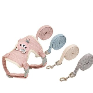 Niedliche Hundegurt-Leine für kleine Haustiere, Katzen, Hundehalsband, Brustgurt, Hundeseil, Welpenleine, Geschirr für kleine
