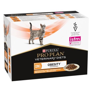 PURINA PRO PLAN Veterinary Diets Feline OM ST/OX - Obesity Management Huhn - 10 x 85 g