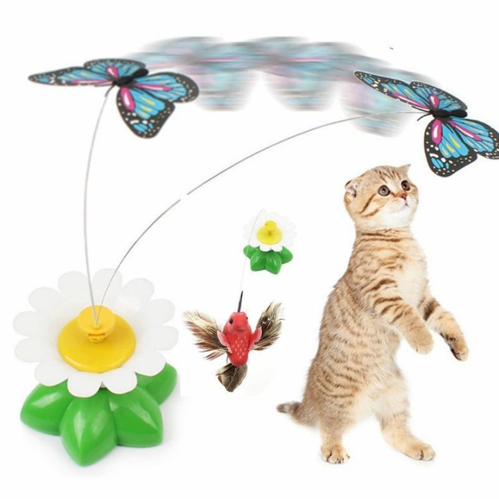 Katze Spielzeug Simulation Rotary Elektrische Spielzeug Schmetterling Lustige Katze Stick Automatisch Necken Die Katze Kolibr