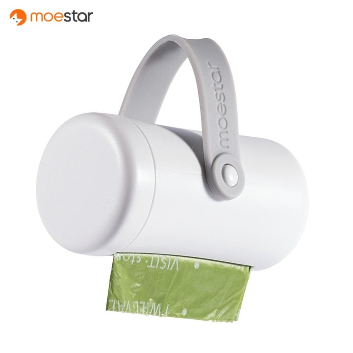 Xiaomi Moestar Pet Poop Picker mit 10 Beuteln/Rolle, Einweg-Hundekotbeutel mit Leinenclip und Box