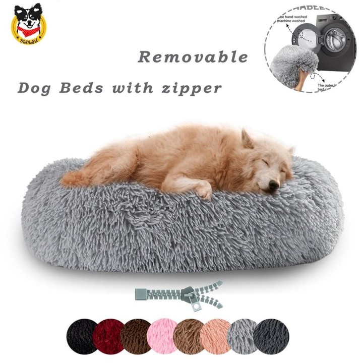 Solides rundes Hundebett mit Reißverschluss abnehmbar für Katzen &, Hunde Haustierbetten Sofamatte Zubehör für Haustiere Bank