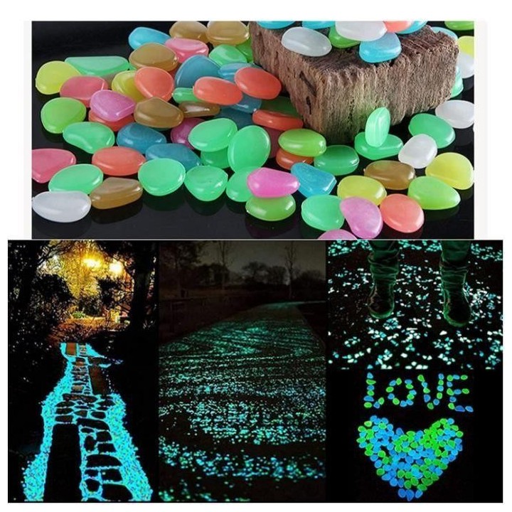 300 leuchtende Steine, Aquarienlichter, Gartenlichter, leuchtende Steine, fluoreszierende Dekoration