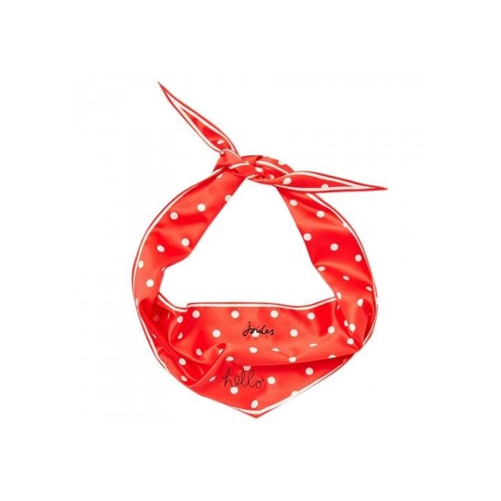 Joules Hello Polka Dot Hundeschal One Size rot/weiß