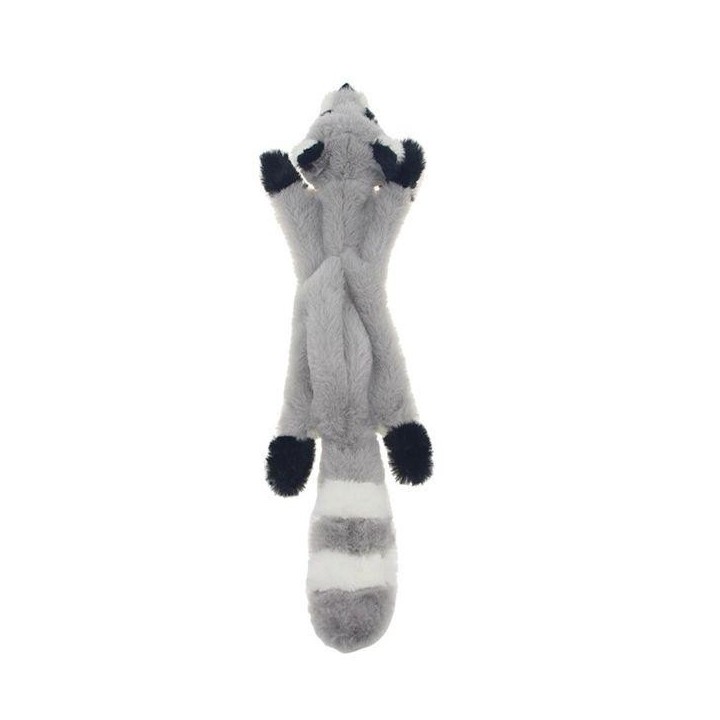 Plüschtier-Hundekauspielzeug mit 2 Waschbär-Quietschern