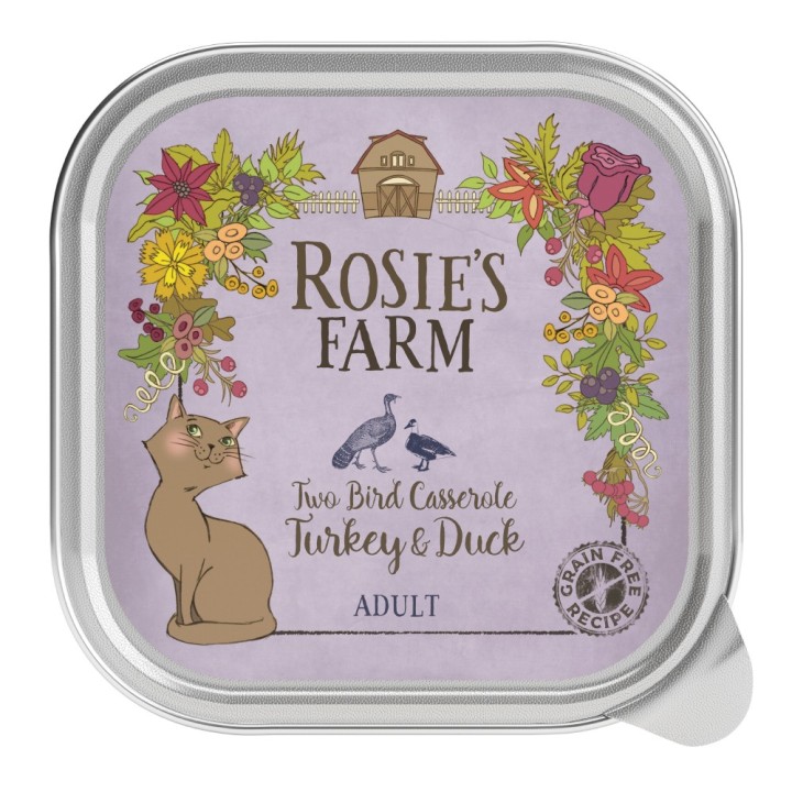 Sparpaket Rosie's Farm Adult 32 x 100 g - Pute & Ente