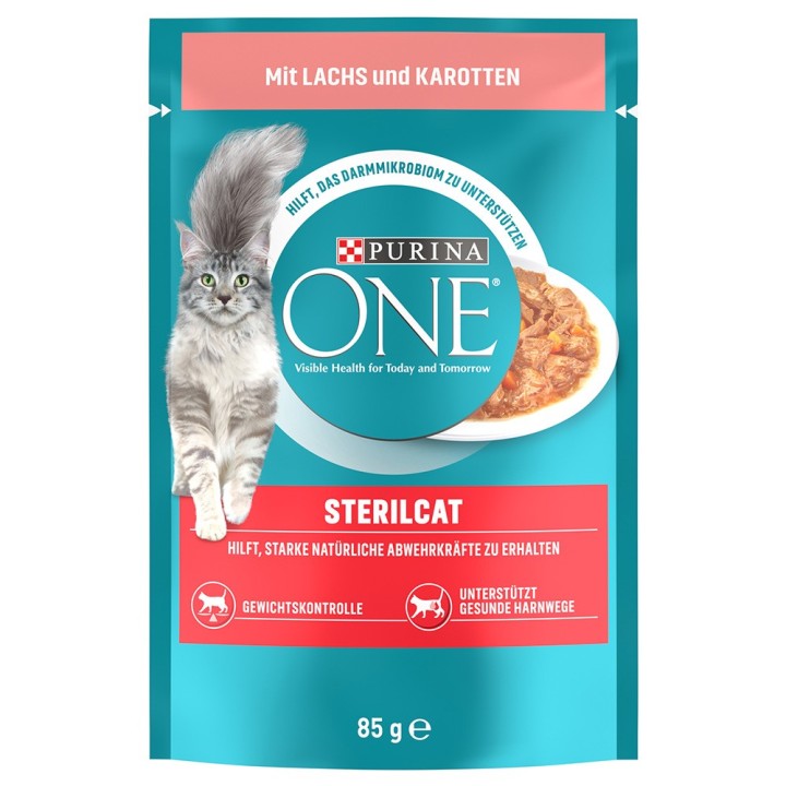 PURINA ONE SterilCat - Lachs & Karotte (13 x 85 g)