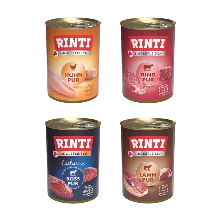 RINTI Singlefleisch 24 x 400 g - Mixpaket: 4 Sorten