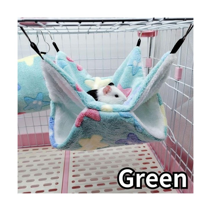 1PC Sugar Glider Isolierte Doppellagige Hängematte, Haustier Hängematte, Hängender Eichhörnchen Schlafsack 34x34cm kaffeebrau