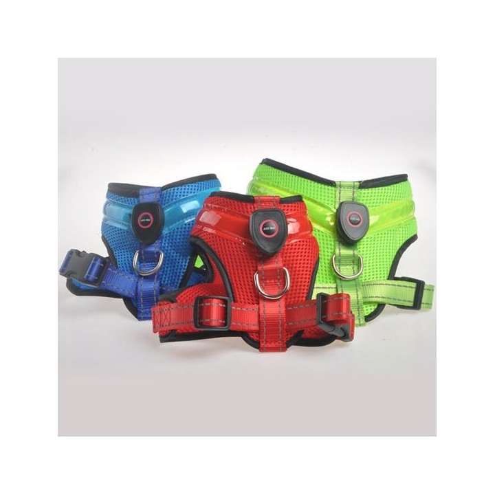 Hervorragende 3 Blinkmodi, energiesparendes, langlebiges, batteriebetriebenes, leuchtendes LED-Hundegeschirr für laufende Hau