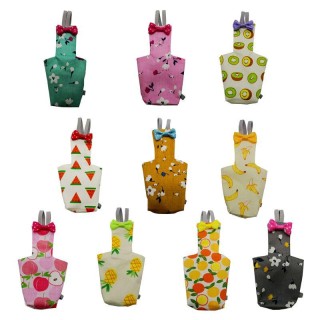 Papageien-Windel mit Fliege, niedliche bunte Früchte, Blumen, Nymphensittiche, Tauben, kleine mittelgroße Haustiere, Vögel, F