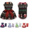 1PC kleine Hund Prinzessin Kleid Hund Kleid Polyester Weihnachten gedruckt Weste Röcke Welpen Haustier Kleidung S