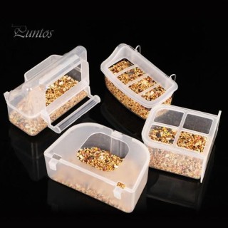 Papagei Feeder Trinker Vogelfutter Box Hängende Schüssel Transparent Anti-Spill Wasser Tank Käfig Vögel Liefert Haustier Kuns