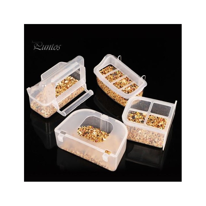 Papagei Feeder Trinker Vogelfutter Box Hängende Schüssel Transparent Anti-Spill Wasser Tank Käfig Vögel Liefert Haustier Kuns